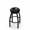 Holland Bar Stool Co 25" Blk Wrinkle Philadelphia Flyers Swivel Bar Stool, Accent Ring L8B2B25PhiFly-B